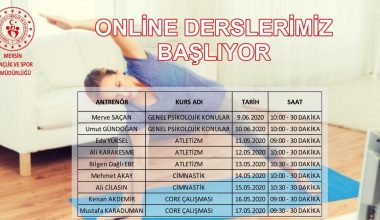 SPOR VE SAĞLIKLI YAŞAM ONLİNE EĞİTİM KURSLARI BAŞLIYOR