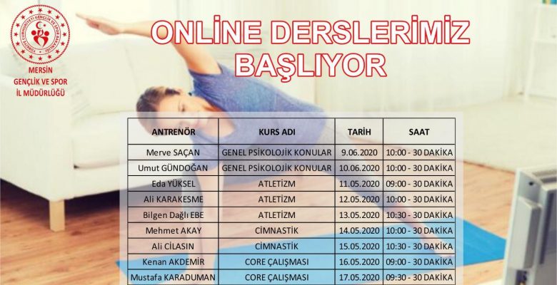 SPOR VE SAĞLIKLI YAŞAM ONLİNE EĞİTİM KURSLARI BAŞLIYOR