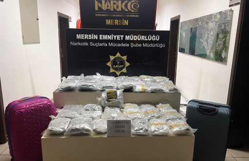 MERSİN’DE 33 KG ESRAR YAKALANDI