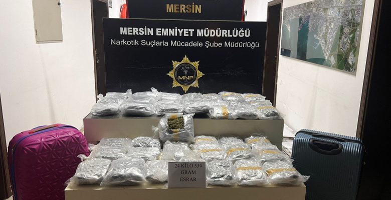 MERSİN’DE 33 KG ESRAR YAKALANDI